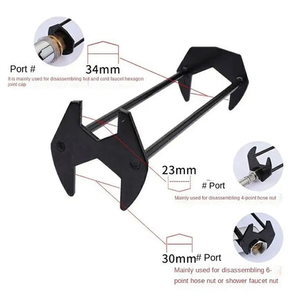 Dual-Headed Easy Repair Faucet Wrench