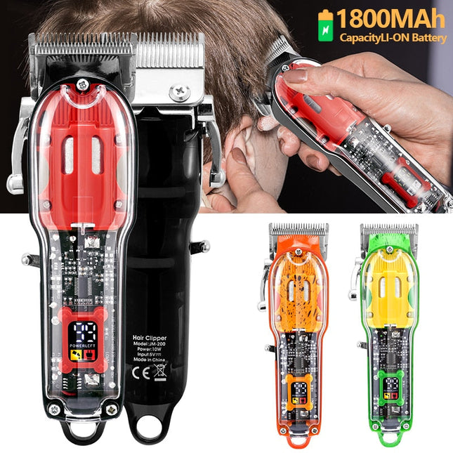 Professional Transparent LCD Hair Trimmer