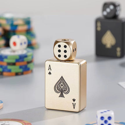 Rotating Dice Card Jet Lighter