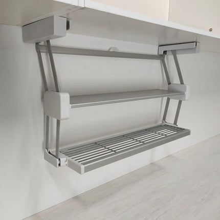 Retractable Hanging Kitchen Cabinet Storage Shelf Organizer System