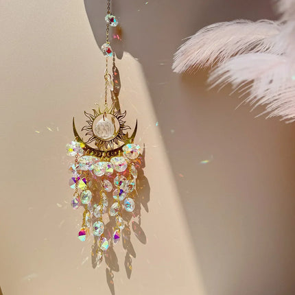 Radiant Moonlit Quartz Prism Suncatcher