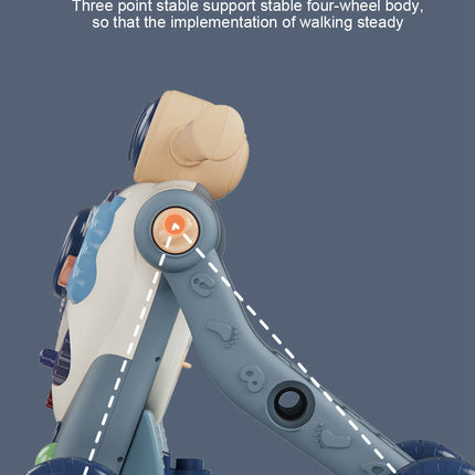 3in1 Anti-Rollover Baby Learning Walker Trolley