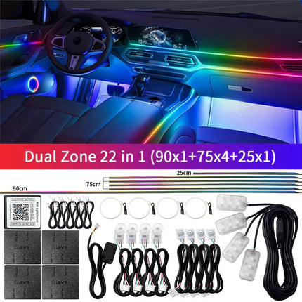 Bluetooth RGB Symphony Car Ambient Light Kit