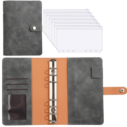 Financial Planner Leather Multi Pocket Bill Organizer Notebook