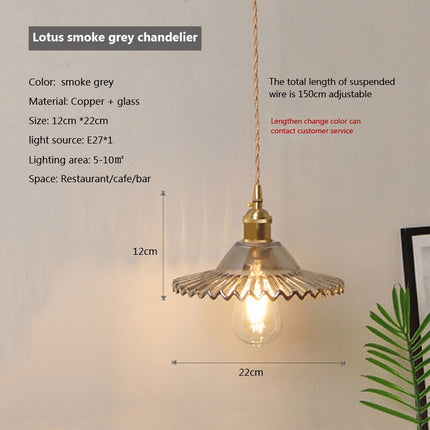 Nordic Brilliance Transparent Glass Pendant Lamp