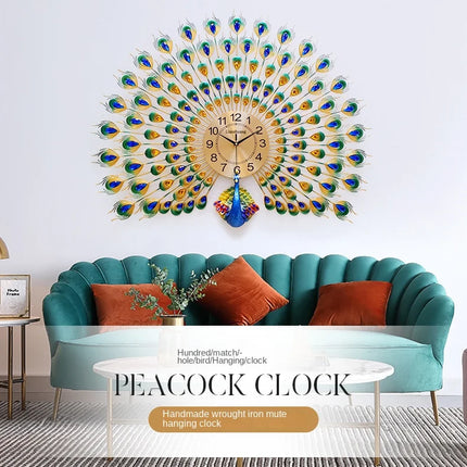 Majestic Peacock Creative Wall Clock