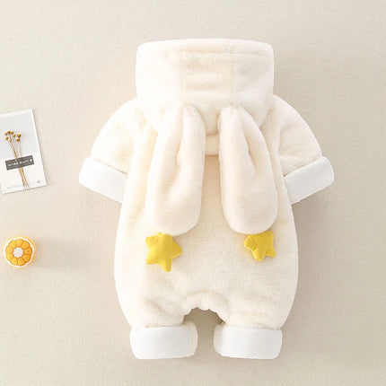 Winter Bunny Cozy Warm Baby Jumpsuit