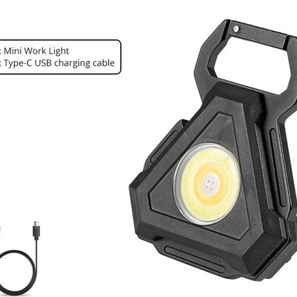 Mini LED Flashlight USB Bottle Opener Keychain