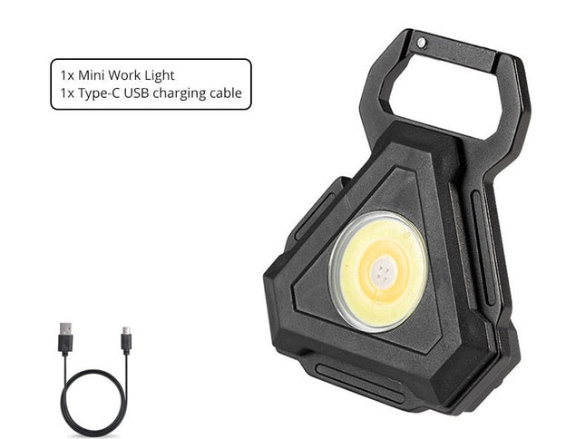 Mini LED Flashlight USB Bottle Opener Keychain