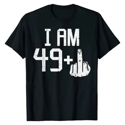 49 Plus Middle Finger Sarcastic T-Shirt