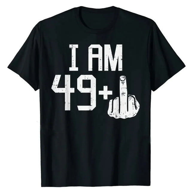 49 Plus Middle Finger Sarcastic T-Shirt