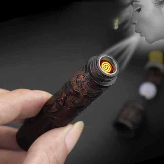 Ancient Dragon Wood Flameless Electric Lighter
