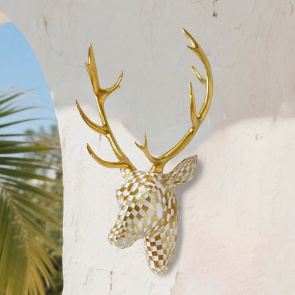 Artistic Deer Head Sculptural Wall Decor
