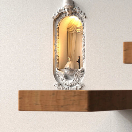 Corner Embedded Chic Bridal Scene Night Lamp