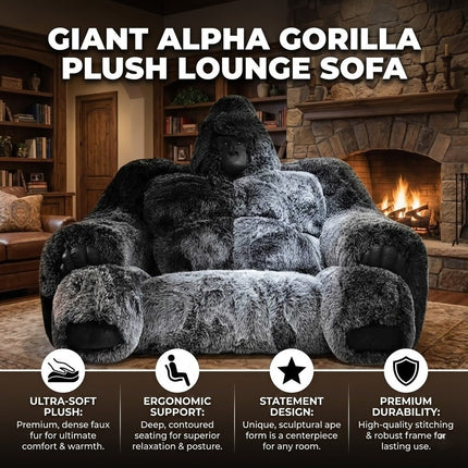 Giant Alpha Gorilla Plush Lounge Sofa
