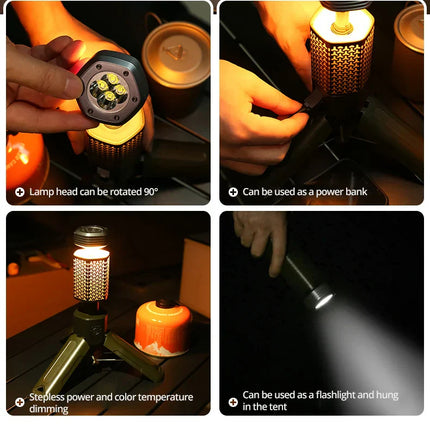Camp Caster Adjustable Tripod Lantern