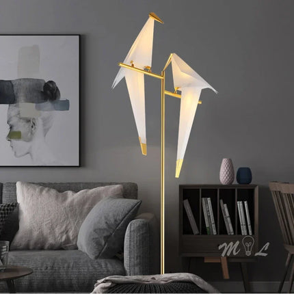 Origami Bird Sculptural Floor Lamp