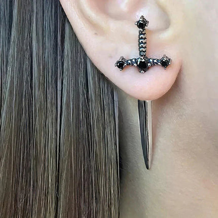 Gothic Sword Drop Earring