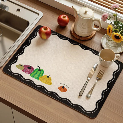 Floral Bloom Quick-Dry Mat