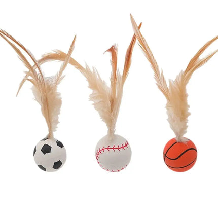 Feather Ball Cat Teaser Interactive Toy