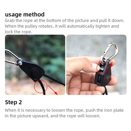 Camp Anywhere Adjustable Ratchet Tent Stabilizer Pulley Hanger