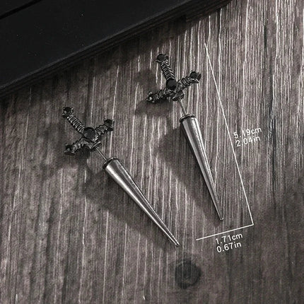 Gothic Sword Drop Earring