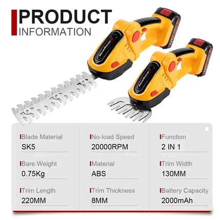 Rapid Trim Cordless Powerful Handheld Mower Tool