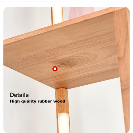 Elegant Wooden LED Light Nordic Shelf