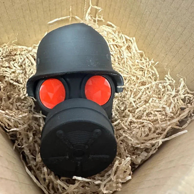Black Gas Mask Helmet Trailer Hitch Cover