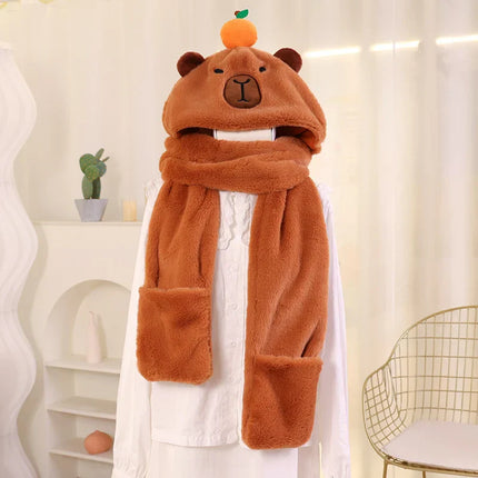Cute Plush Cartoon Animals Soft Warm Gloves