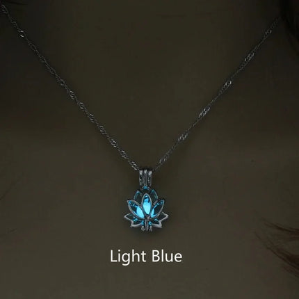 Mystic Moon Glow Lotus Necklace