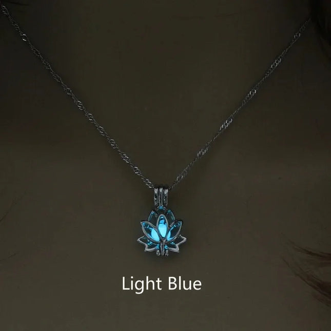 Mystic Moon Glow Lotus Necklace