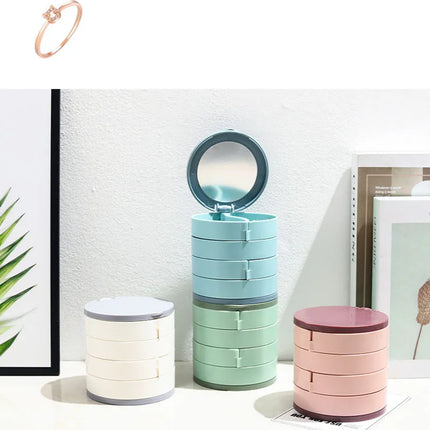Multi-Layer Rotating  Jewelry Organizer Storage