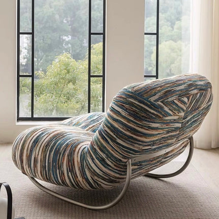 Italian Lounge Modern Curved Rocking Chair