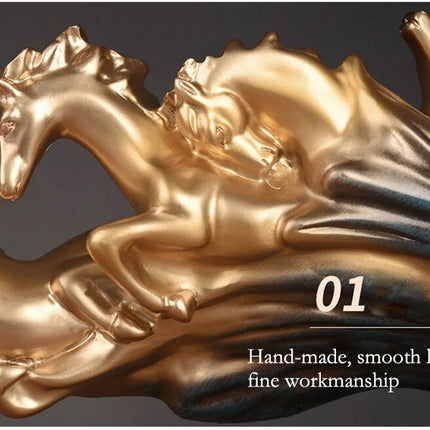 Nordic Luxury Galloping Horse Home Decoration