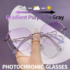 Silver-purple / 0 Plain Glasses