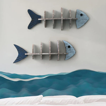 Nordic Fish Wooden Shelf