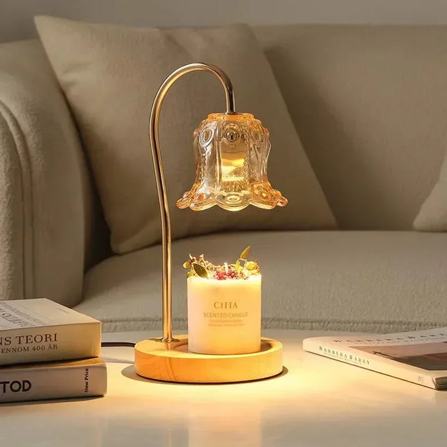 Flower-Shaped Warm Audience Candle Warmer Lamp