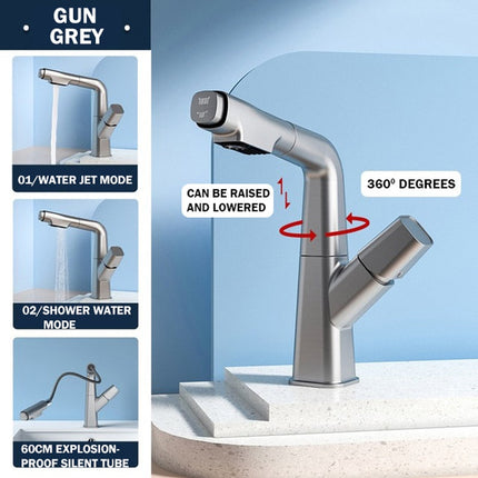 Futuristic Rotating European Pull Out Faucet