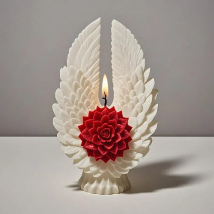 Angel Wing Flower Candle Holder