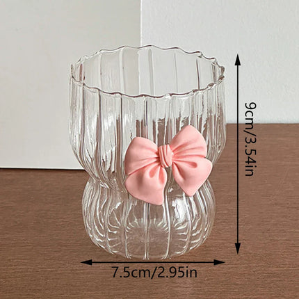 Cute Ribbon Glass Coffee Mug