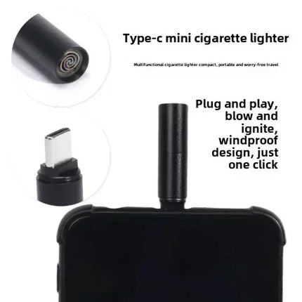 Heat Coil Breath Trigger Windproof Phone Lighter