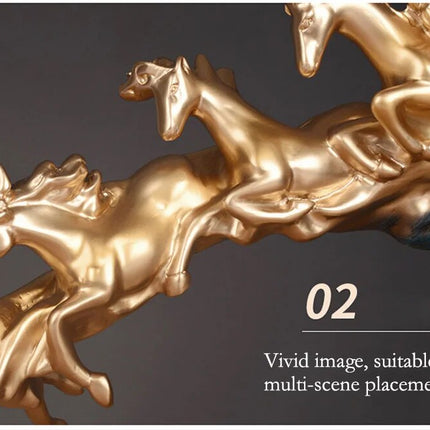 Nordic Luxury Galloping Horse Home Decoration