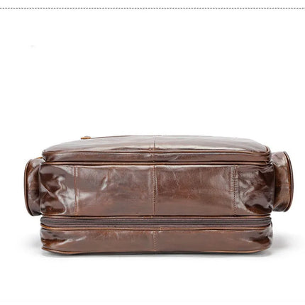 Multifunctional Large Capacity Genuine Leather Vintage Handbag