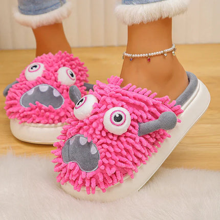 Silly Monster Plush Slippers