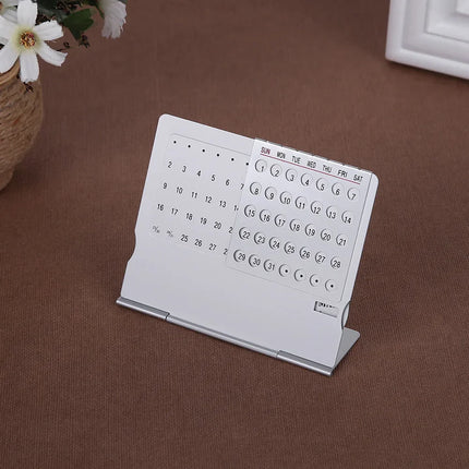 Aluminum Rotating Dial Perpetual Desk Calendar