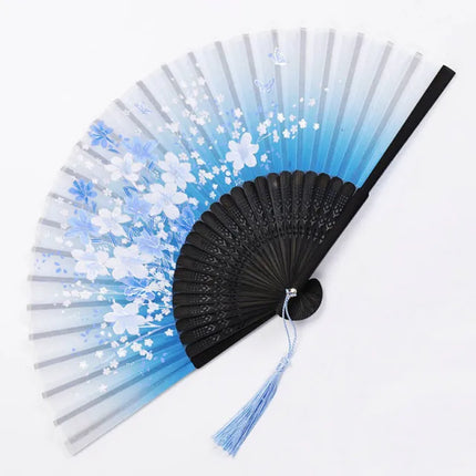 Traditional Japanese Style Floral Hand Fan