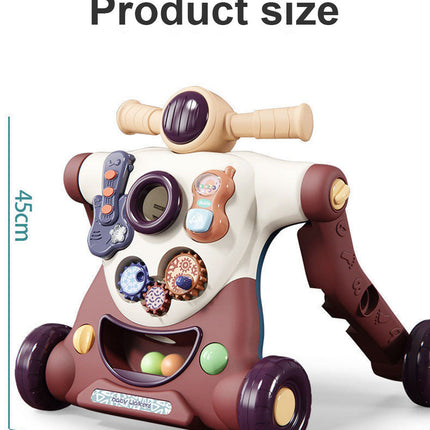3in1 Anti-Rollover Baby Learning Walker Trolley