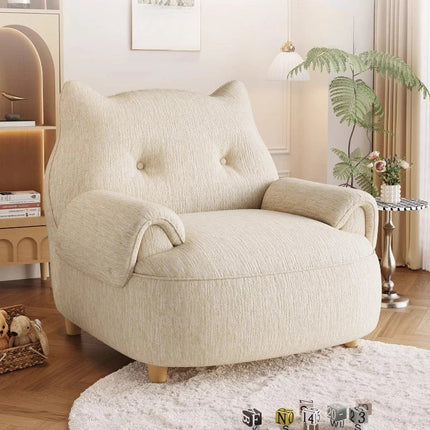 Cat Ear Minimalist Oversized Lounge Armchair