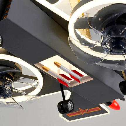 Kids Dream Jet Remote Control Ceiling Fan Light